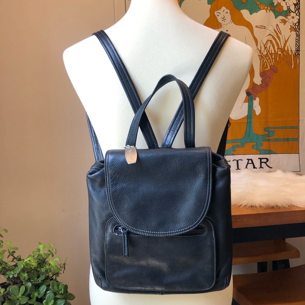 ❣️Tignanello Real Leather black backpack